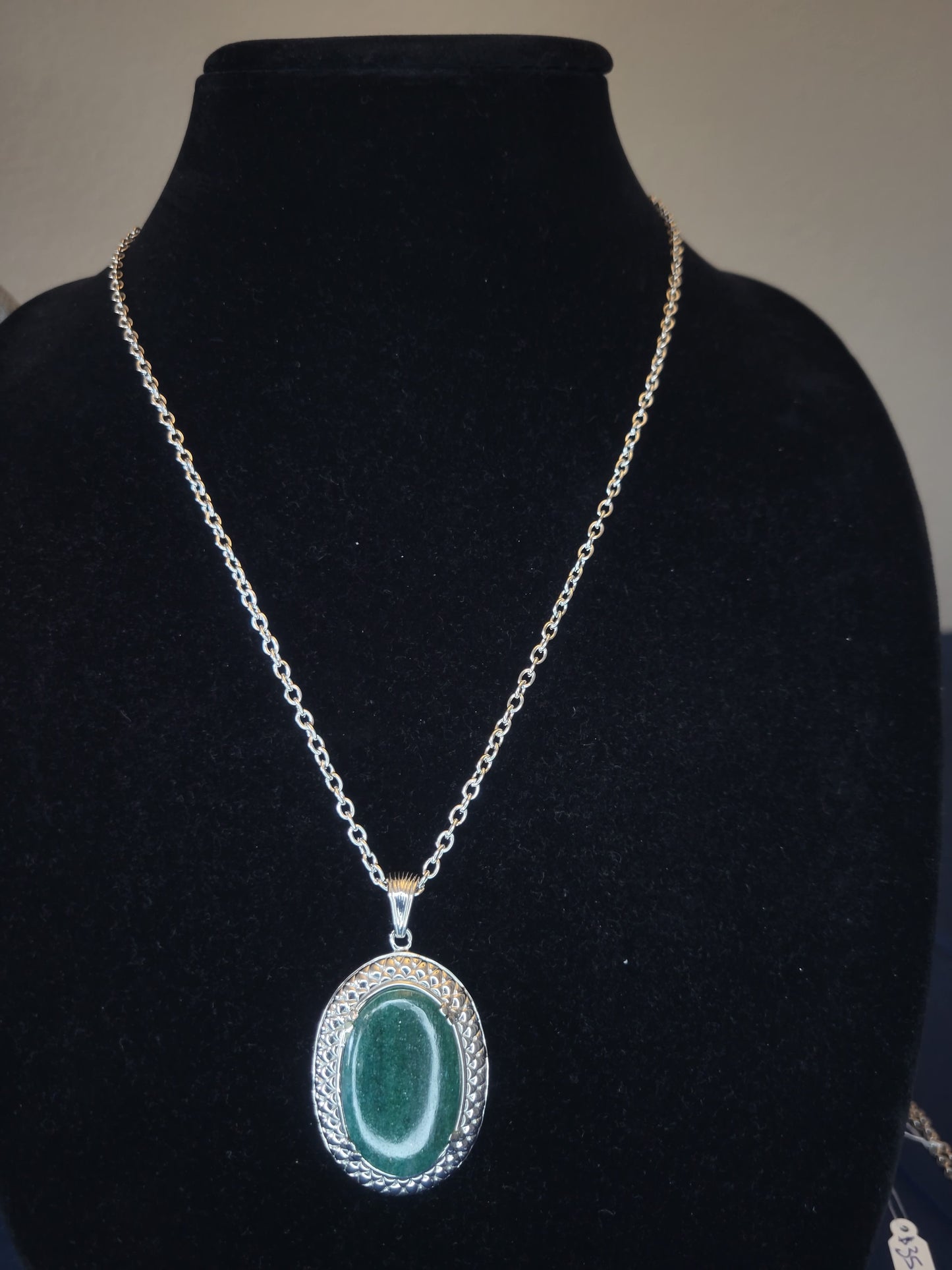 Aventurine Pendant Stainless Steel