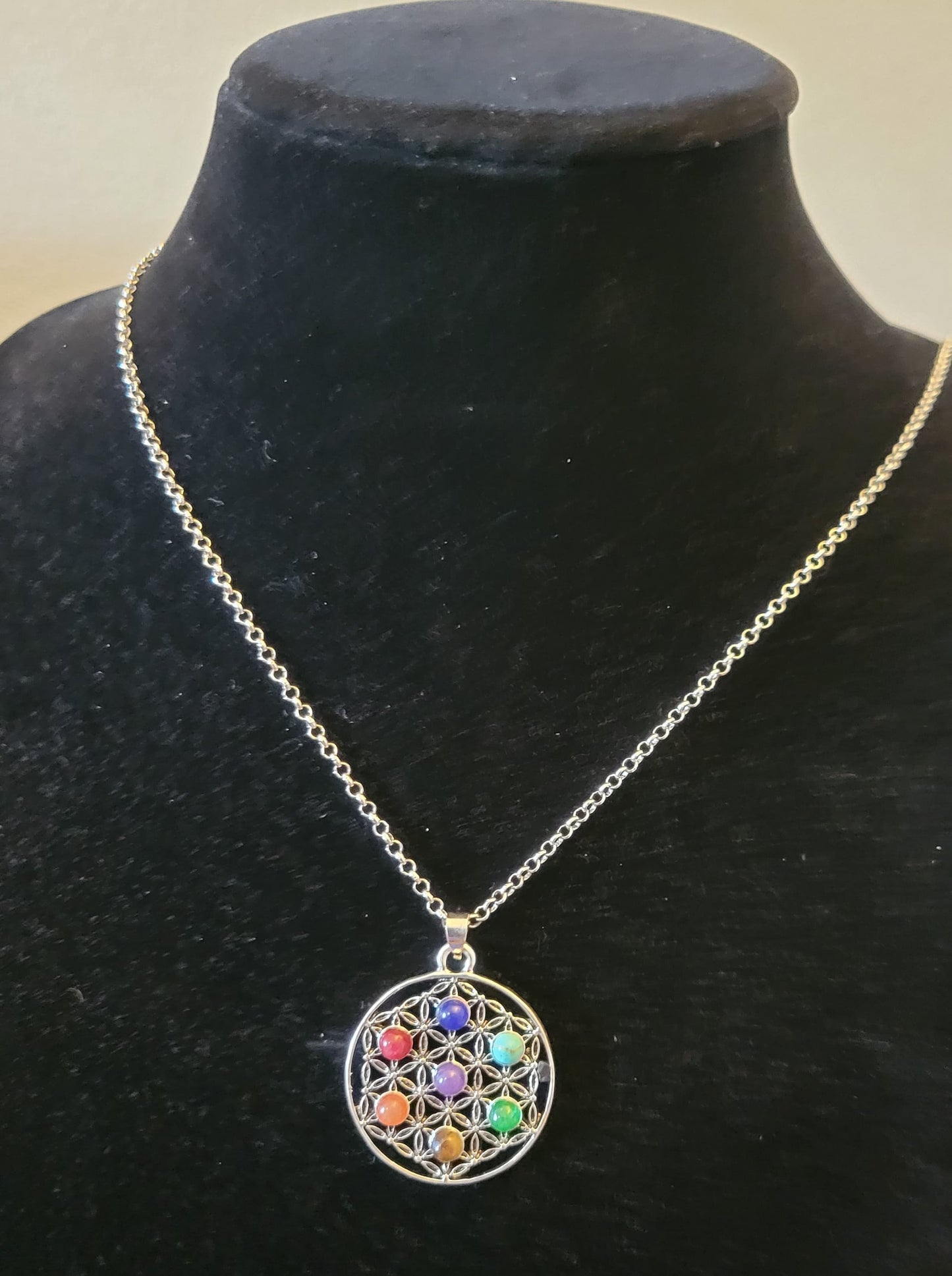 Flower of Life Chakra Necklace