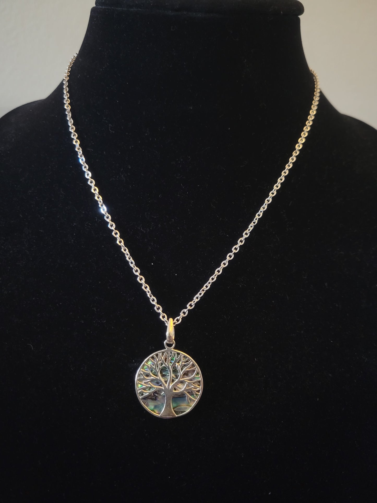 Abalone Shell Tree of Life Necklace