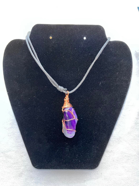 Purple Agate Pendant